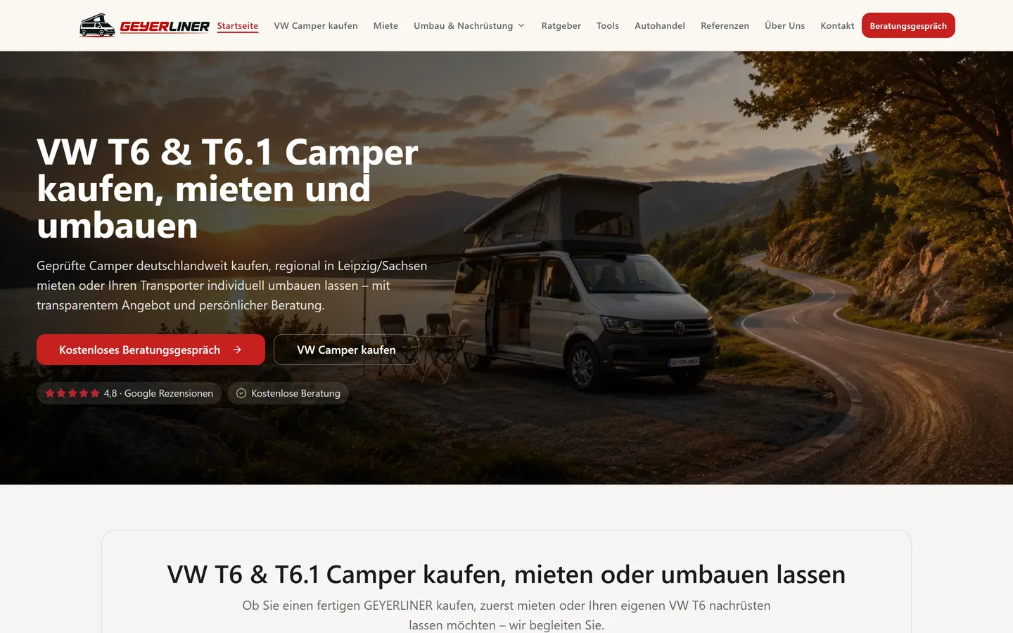 geyerliner.de als Website-Referenz